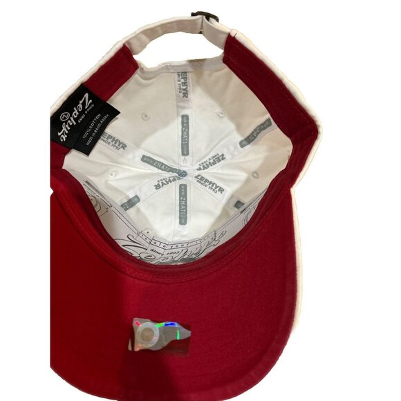 Iowa State Cyclones Adjustable Baseball Cap White/Red Zephyr Embroidered Cotton - Picture 6 of 6